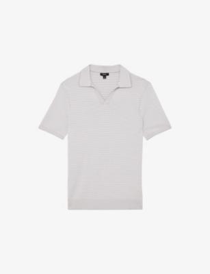 Redbury Short-Sleeved Knitted Polo Shirt by REISS