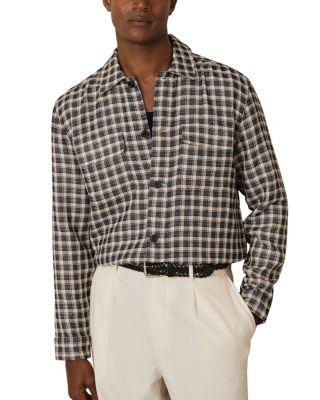Regular Fit Textured Check Shirt by REISS