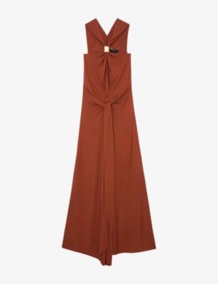 Reiss x Atelier Fortuna Hardware-Embellished Woven Maxi Dress by REISS