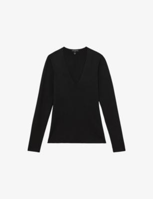 Reiss x Atelier Maeve plunge-neck silk-blend top by REISS