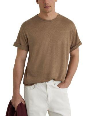 Relaxed Fit Linen T-Shirt by REISS