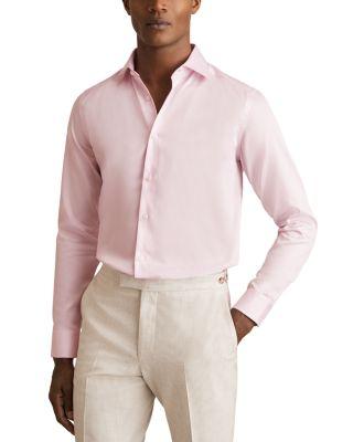 Remote Slim Fit Satin Cotton Shirt by REISS