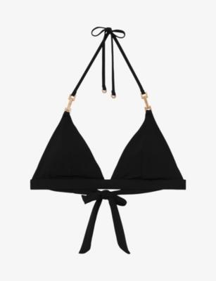 Ria Halterneck Triangle Bikini Top by REISS
