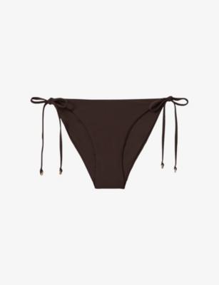 Riah Side-Tie Stretch-Woven Bikini Bottoms by REISS