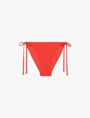 Riah Side-Tie Stretch-Woven Bikini Bottoms by REISS