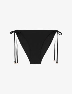 Riah Side-Tie Stretch-Woven Bikini Bottoms by REISS