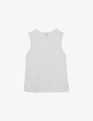 Rian Silk-Front Woven Vest by REISS