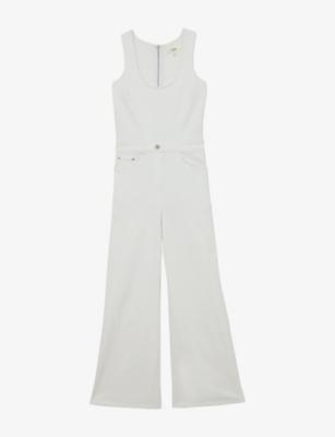 Rose Wide-Leg Denim Jumpsuit by REISS