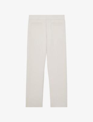 Rosemary Tapered-Leg High-Rise Twill Trousers by REISS