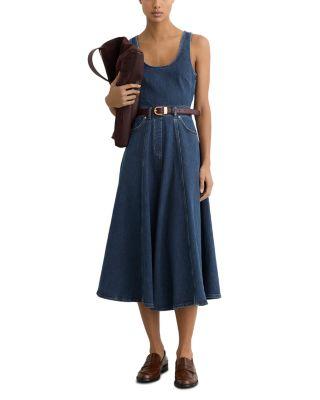 Rosie Denim Midi Dress by REISS
