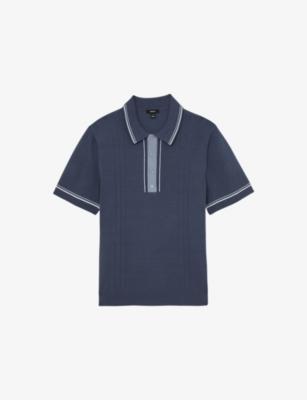 Rothwell Short-Sleeved Knitted Polo Shirt by REISS