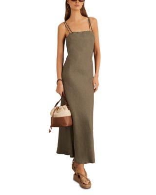 Roxanne Linen Slip Dress by REISS