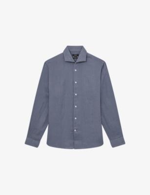 Ruban Slim-Fit Long-Sleeve Linen Shirt by REISS