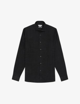 Ruban regular-fit linen shirt by REISS