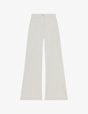 Sakura Flared Patch-Pocket Stretch-Denim Jeans by REISS