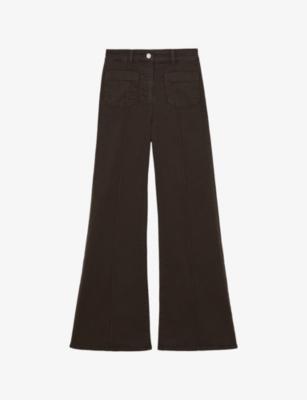 Sakura Patch-Pocket Flared-Leg Stretch-Denim Jeans by REISS Sakura Patch-Pocket Flared-Leg Stretch-Denim Jeans by REISS