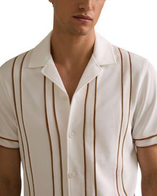 Sander Short Sleeve Cuban Stripe Shirt by REISS