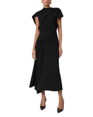 Saskia Drape Detail Midi Dress by REISS