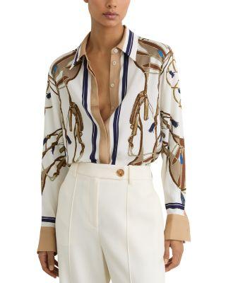 Scarf Printed Shirt by REISS