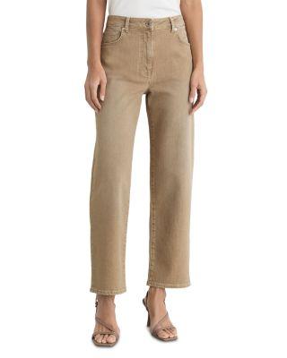 Selin High Rise Straight Leg Jeans in Neutral by REISS