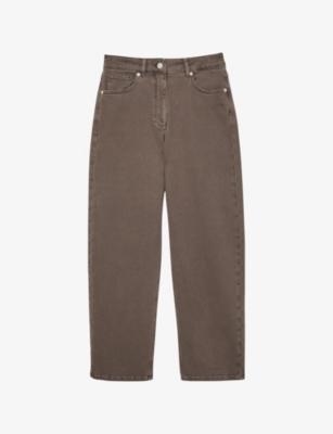Selin Mid-Rise Straight-Leg Denim Jeans by REISS