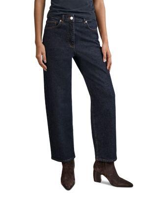 Selin Straight Leg Jeans in Dark Blue by REISS