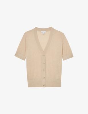 Seren V-Neck Knitted Cardigan by REISS