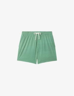 Shape geometric-print recycled-polyester blend swimming shorts by REISS