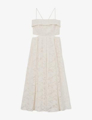 Sian Cut-Out Cotton-Blend Maxi Dress by REISS