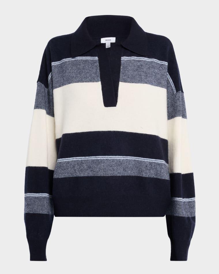 Simmy Wool-Cashmere Striped Sweater by REISS