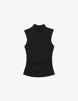 Simone High-Neck Stretch-Cotton Vest by REISS