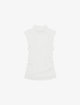Simone High-Neck Stretch-Cotton Vest by REISS