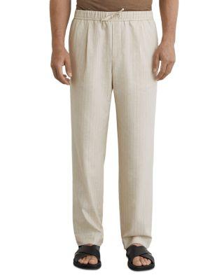 Slayman Pinstripe Tapered Drawstring Trousers by REISS