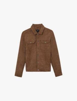 Sliken Chest-Pocket Suede Jacket by REISS
