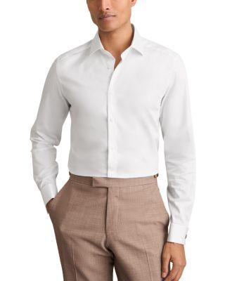 Slim Fit Cotton Sateen Stripe Shirt by REISS