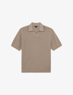 Sol Textured Knitted Polo Shirt by REISS
