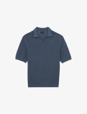 Sol Textured Knitted Polo Shirt by REISS
