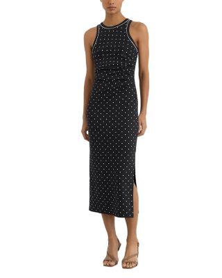 Spotted Jersey Racerback Dress by REISS