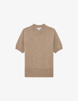 Stevie Crewneck Short-Sleeve Cashmere T-Shirt by REISS