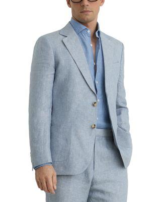 Tailored Fit Linen Twill Blazer by REISS