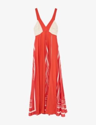 Tallie Graphic-Print Woven Maxi Dress by REISS