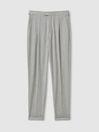Tapered Trousers with Turn-Ups in Grey by REISS