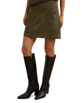 Tate Suede Skirt by REISS
