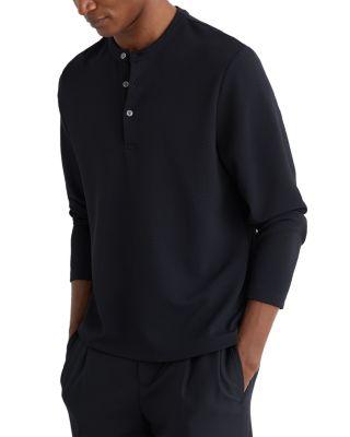 Textured Henley Shirt by REISS