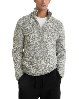 Textured Two Tone Half Zip Sweater by REISS