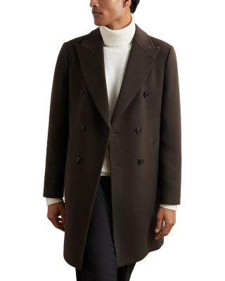 Timpano Wool Blend Regular Fit Double Breasted Overcoat by REISS