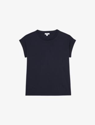 Tommie Crew-Neck Relaxed-Fit Brushed-Cotton T-Shirt by REISS