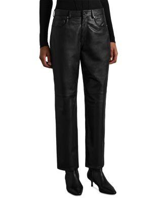 Verona Slim Leather Pants by REISS