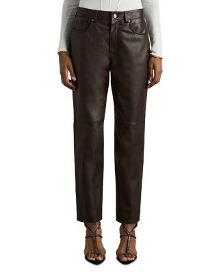 Verona Slim Leather Pants by REISS
