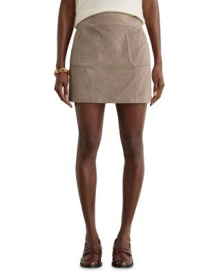 Vida Suede Mini Skirt by REISS